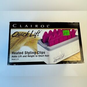 Clairol L-12 Quick Lift Heated Pink Styling Clips NEW In BOX - 1993 Vintage 90s